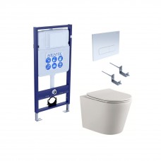 Комплект инсталляции с подвесным унитазом AQUATEK с сиденьем и кнопкой SET AQUATEK ВЕГА cmp-013 Комплект инсталляции с подвесным унитазом AQUATEK с сиденьем и кнопкой SET AQUATEK ВЕГА cmp-013